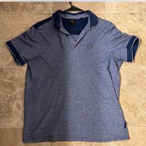 Armani exchange Blue Polo Shirt for Men